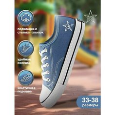 Кеды MUNZ YOUNG Школа 2024, размер 35, cиний