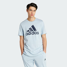 Футболка adidas, размер 2XL, blue