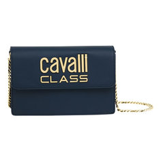 Сумка клатч Cavalli Class, фактура гладкая, синий