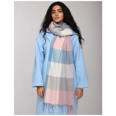 Палантин Cashmere,180х70 см, розовый, пыльная роза, голубой, белый
