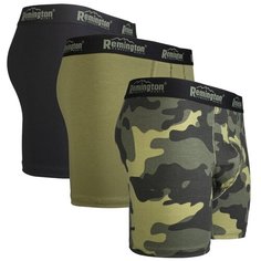 Трусы Remington, комплект из 3 шт., размер M, зеленый камуфляж