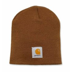 Шапка бини carhartt, размер OneSize, коричневый/белый