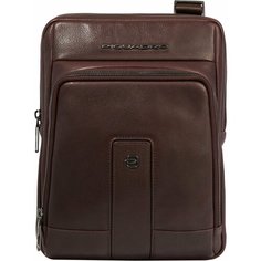 Сумка планшет PIQUADRO, фактура зернистая, коричневый