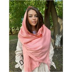 Палантин Cashmere,200х70 см, лососевый