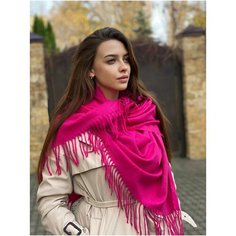 Палантин Cashmere,200х70 см, фуксия