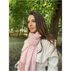 Палантин Cashmere,200х70 см, розовый
