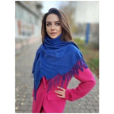 Палантин Cashmere,200х70 см, синий