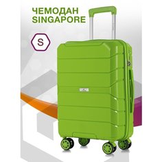 Чемодан Lcase Singapore, 52 л, размер S, лимонный
