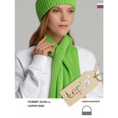 Шарф teplo,96х25 см, one size, салатовый Тепло