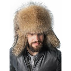 Шапка ушанка Ярмарка шапок, размер 58, коричневый