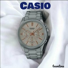 Наручные часы CASIO, коричневый, серебряный