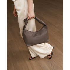 Сумка багет FABRIZIO CLUB, фактура гладкая, коричневый