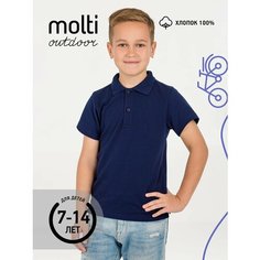 Поло molti Школа 2024, размер 142-152, темно-синий