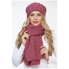 Шарф LAMBONIKA,180х23 см, one size, винный