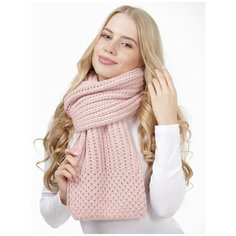 Шарф LAMBONIKA,180х23 см, розовый