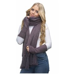 Шарф LAMBONIKA,215х29 см, one size, фиолетовый