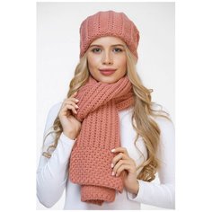 Шарф LAMBONIKA,180х23 см, пудровый