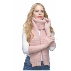Шарф LAMBONIKA,170х23 см, розовый