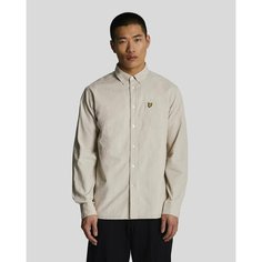 Рубашка Lyle & Scott Cotton Linen Button Down Shirt, размер L, бежевый