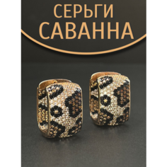 Серьги конго, циркон, розовое золото Без бренда