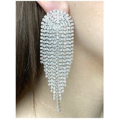 Серьги, фианит, искусственный камень, серебро Бантами