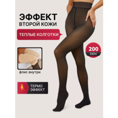 Колготки, 380 den, размер 5-6, черная Без бренда