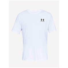 Футболка спортивная Under Armour Sportstyle Left Chest Logo SS, размер 4XL, white/black - 100