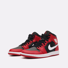 Кроссовки Jordan Air Jordan 1 Mid, размер 8,5 US 42 EUR 26.5 CM, черный/красный
