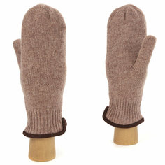 Варежки FABRETTI, размер 7, бежевый/коричневый