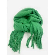Шарф Cashmere Осень-зима 2024,180х40 см, универсальный, зеленый