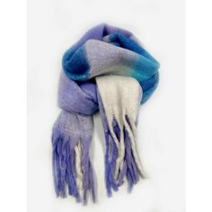 Шарф Cashmere Осень-зима 2024,180х40 см, универсальный, фиолетовый