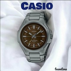 Наручные часы CASIO, коричневый, серебряный