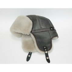 Шапка ушанка Мария Цигейка Мария, размер 56, слоновая кость