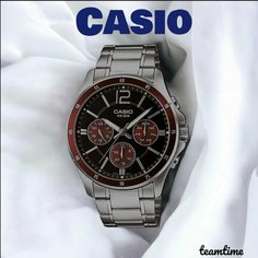 Наручные часы CASIO, красный, серый