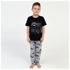 Пижама Kaftan, размер Пижама детская для мальчика KAFTAN "Cars" рост 146-152 (38), черный