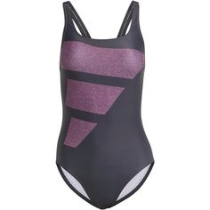 Купальник adidas, размер 44 GER, серый/розовый
