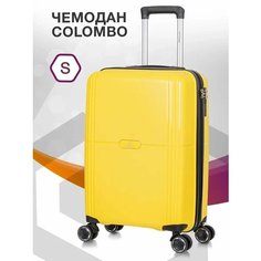 Чемодан Lcase Colombo, 59 л, размер S, желтый