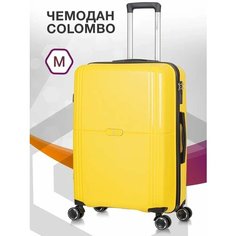 Чемодан Lcase Colombo, 89 л, размер M, желтый