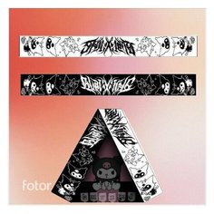 Шарф Дрейн,239х27 см, универсальный, черный/белый G.Shazami