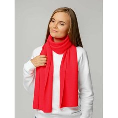 Шарф teplo,180х25 см, one size, красно-оранжевый Тепло