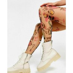 Колготки, 40 den, размер 1-4, разноцветный Stop Tattoo
