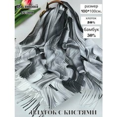Платок GOLDEN GALA,100х100 см, серый