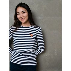 Лонгслив Берегите Птиц, размер XL, , белый, зеленый, синий