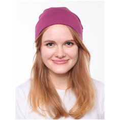 Шапка бини ANRU, размер 56, малиновый