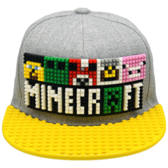 Кепка PixCap, размер 50-56, серый/желтый