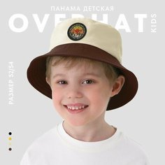 Панама Overhat "Дикий мир", размер 54, бежевый/зеленый