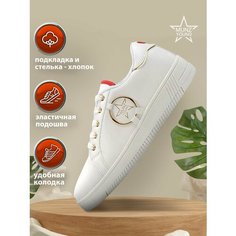 Кеды MUNZ YOUNG Школа 2024, размер 36, белый/золотистый