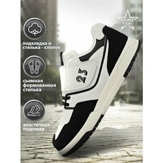 Кеды MUNZ YOUNG Школа 2024, размер 34, белый/черный