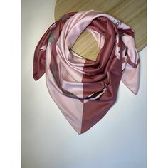 Платок VIKTORIA,90х90 см, красный, розовый, коралловый