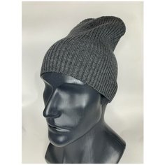 Шапка бини Шапка легкая мужская / шапка на мальчика, размер 57-58, gray Ganalyly